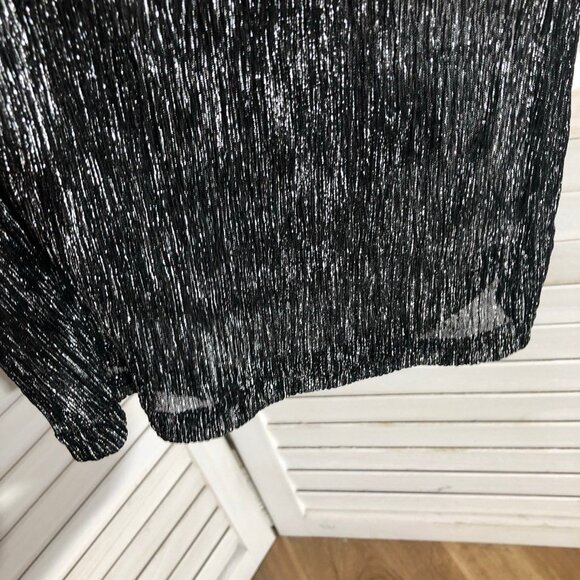 Forever 21 Sequin Cover Up Pants Silver Black S - Picture 6 of 8